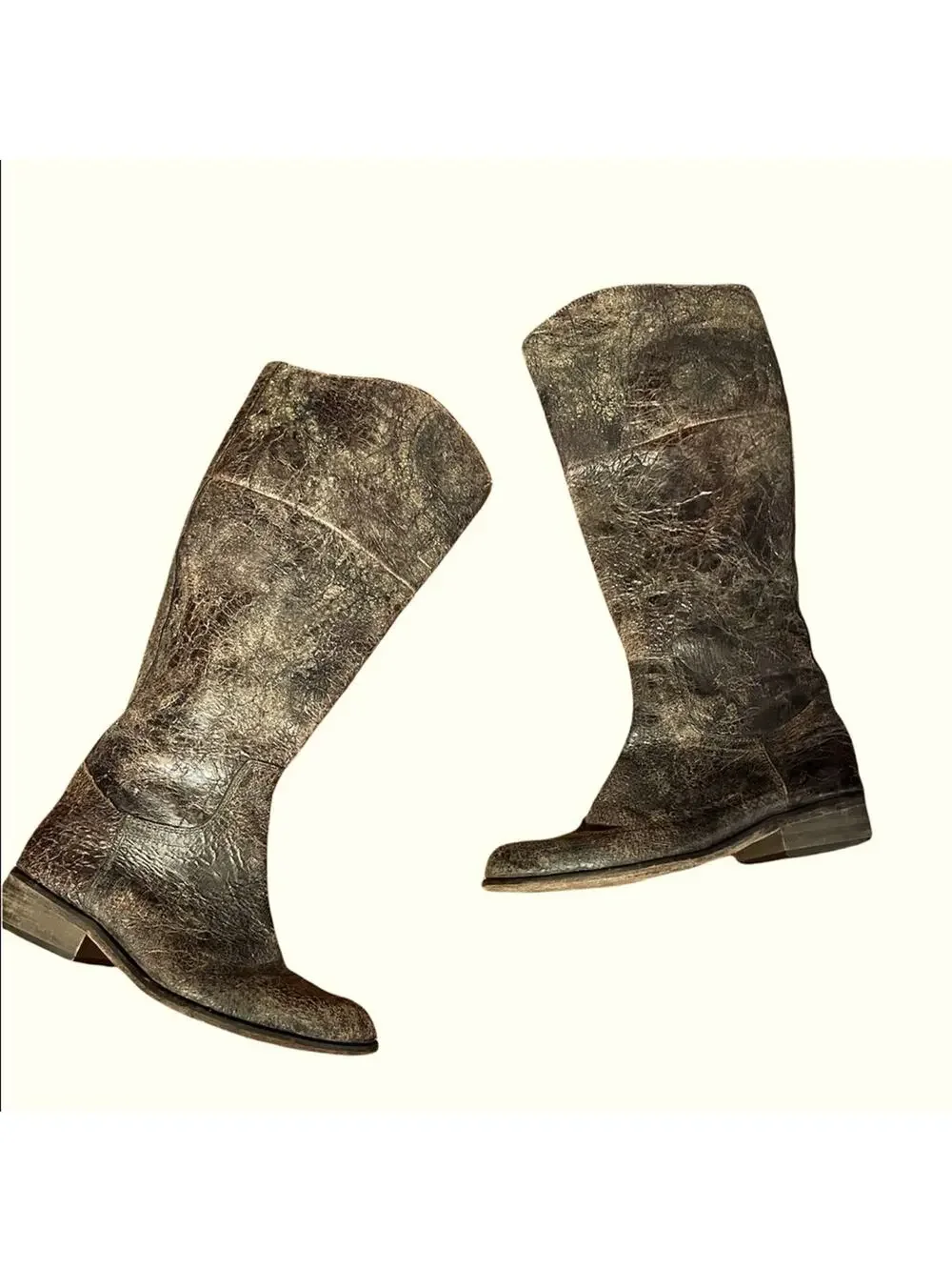 Y2K Steven By Steve Madden Reins Distressed Equestrian Steampunk Riding Boot 5.5 - Picture 1 of 7